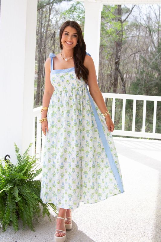 Made for the Sun Botanical Sleeveless Midi Dress