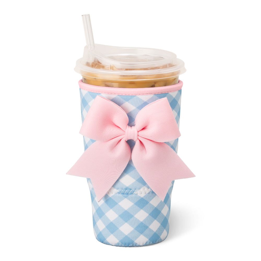 SWIG Large Iced Cup Coolie GINGHAM