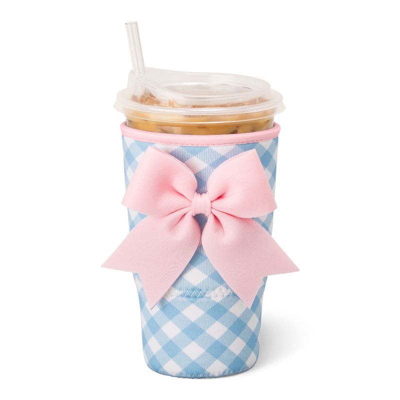 SWIG Large Iced Cup Coolie GINGHAM
