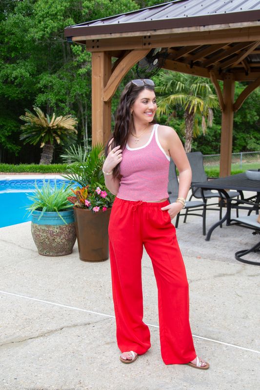 Once You Knew Sleeveless Striped Top