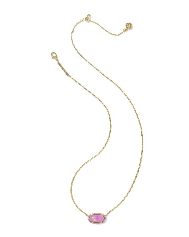 Elisa Pave Framed Pendant Necklace