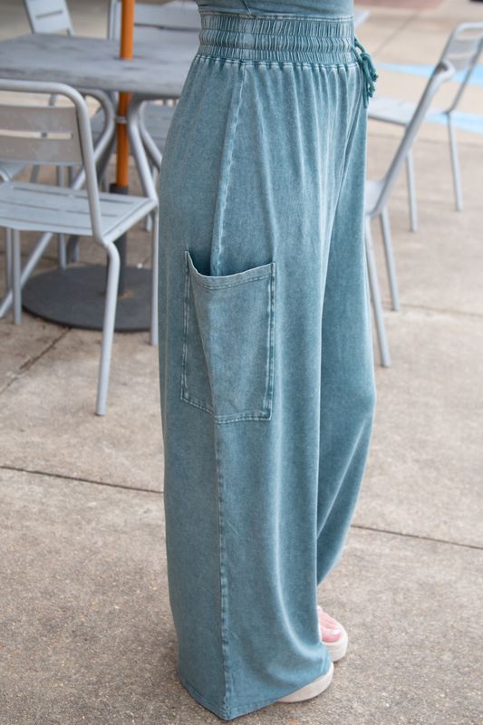 A Magic Moment Strapless Mineral Wash Jumpsuit
