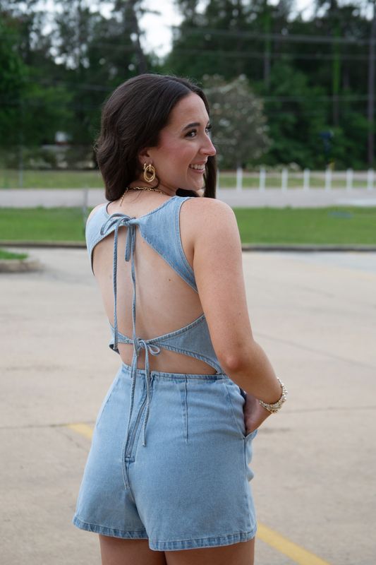 Little Extra Love Sleeveless Shirred Romper