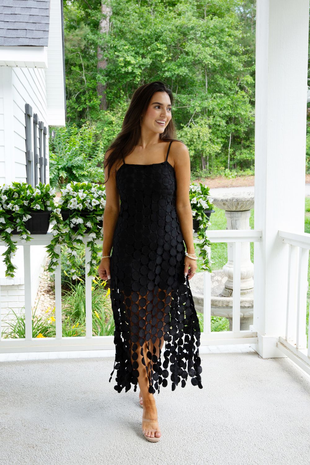 Hold You Close Solid Sleeveless Tassel Dress