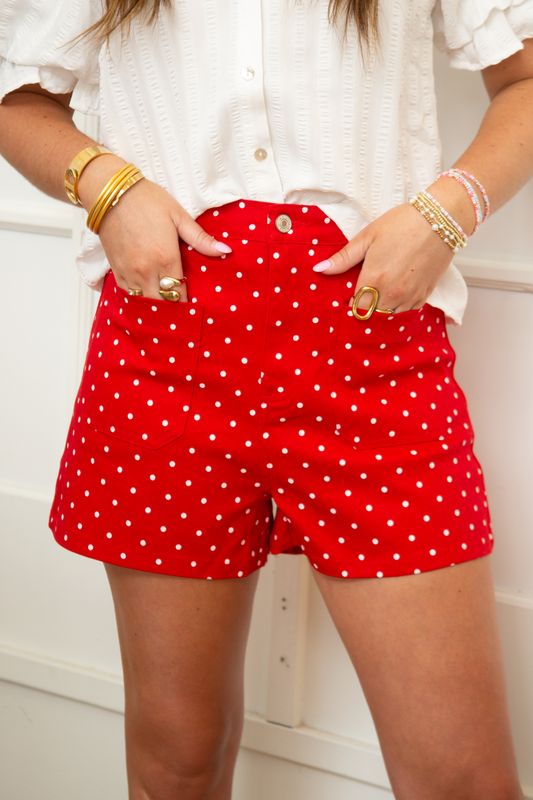 Nothing Less High Waist Polka Dot Short