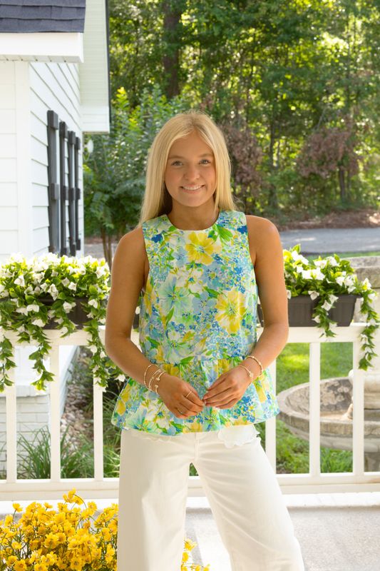 Pure Delight Floral Peplum Top
