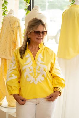 Take a Chance Baroque Applique Detail Top