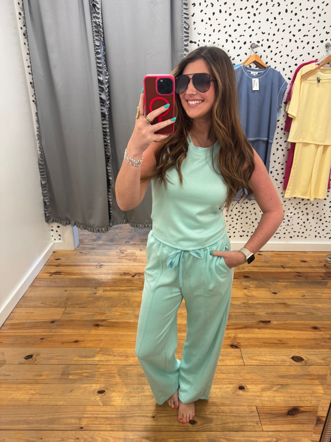 Count on It Solid Sleeveless Pant Set