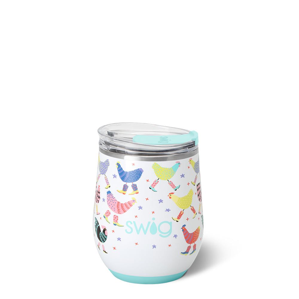 SWIG Steamless Wine Cup 12oz FUNKY CHICKEN
