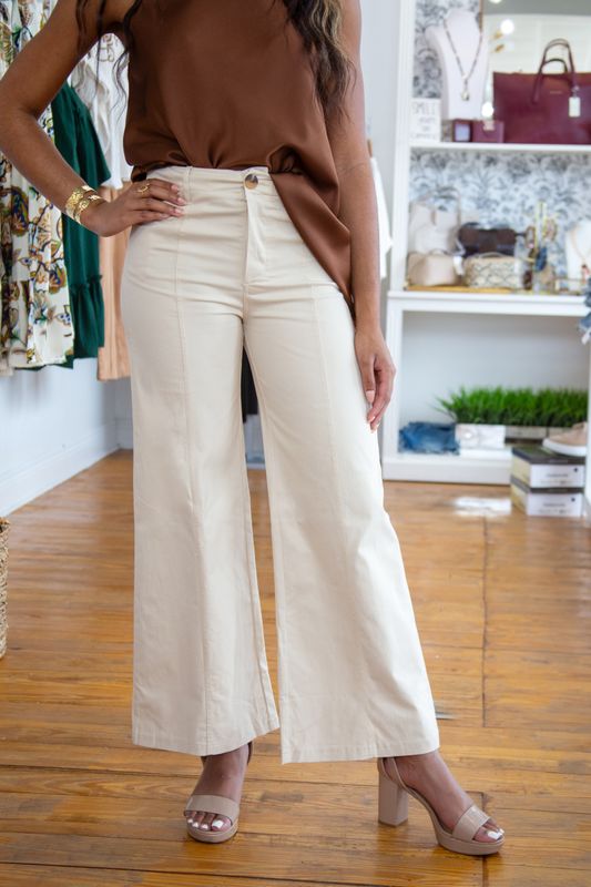 Take a Breath Seam Stitch Wide Leg Pant