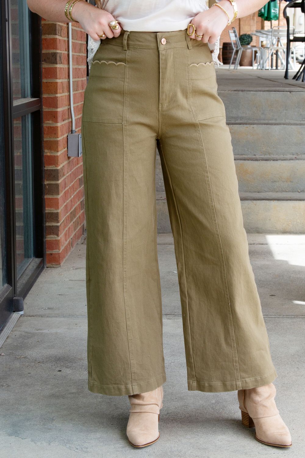 Fierce and Free Scalloped Pocket Jeans