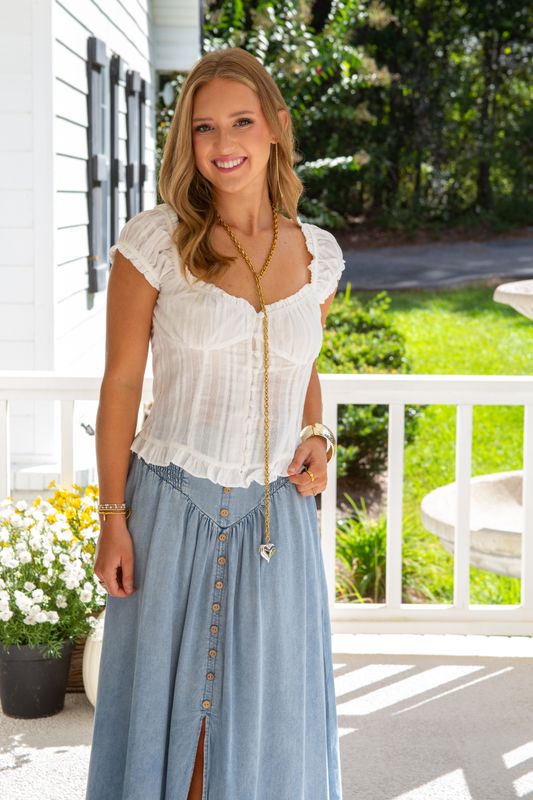 Best Moves Front Slit Maxi Skirt