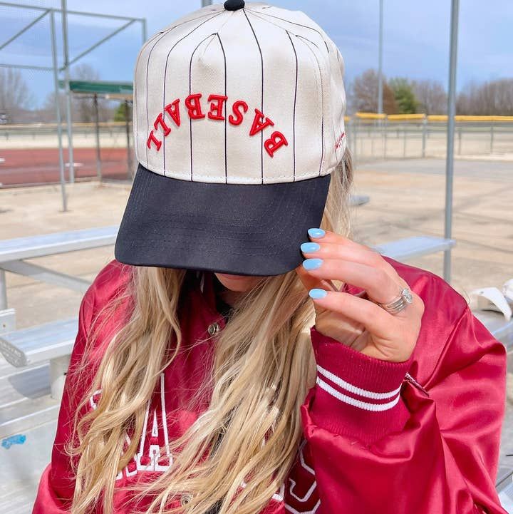 Baseball Vintage Trucker Hat RED/BLACK