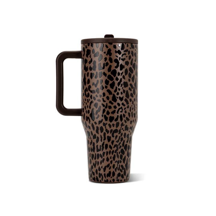 Brown Leopard  HydroJug 40 oz Traveler Tumbler
