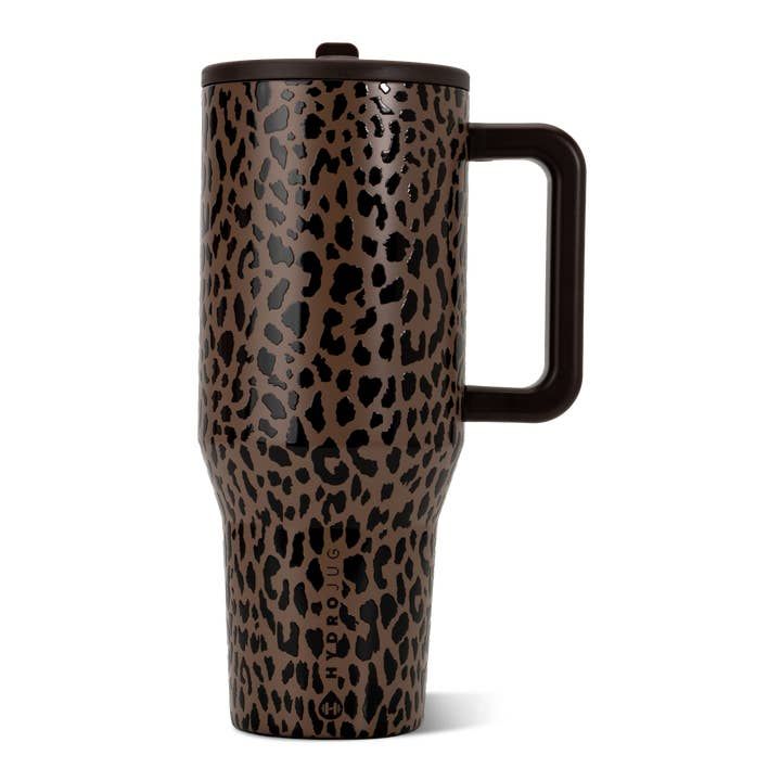 Brown Leopard  HydroJug 40 oz Traveler Tumbler