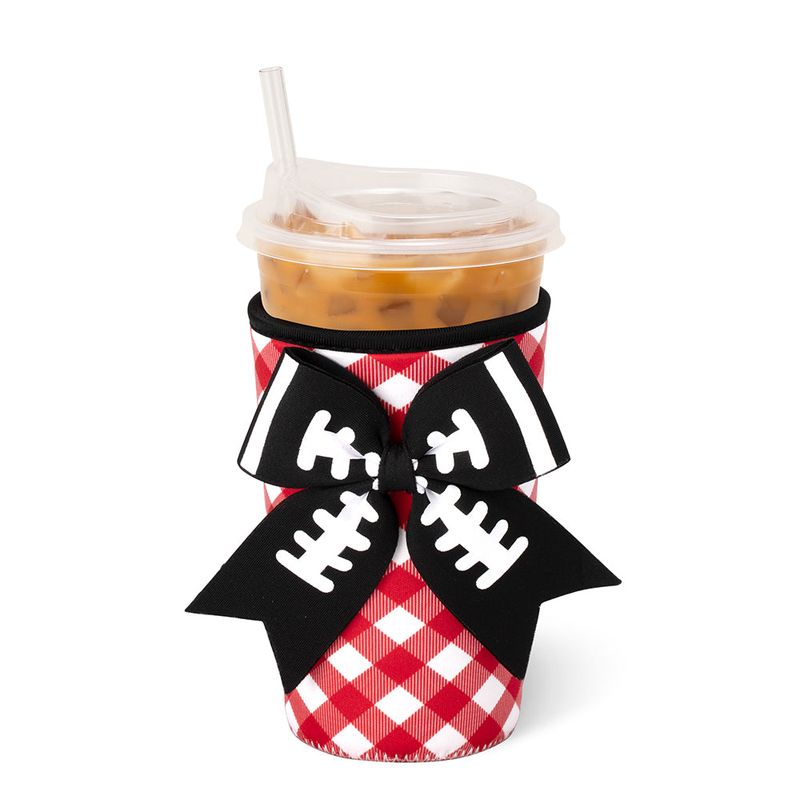 SWIG Large Iced Cup Coolie GINGHAM RED + BLACK