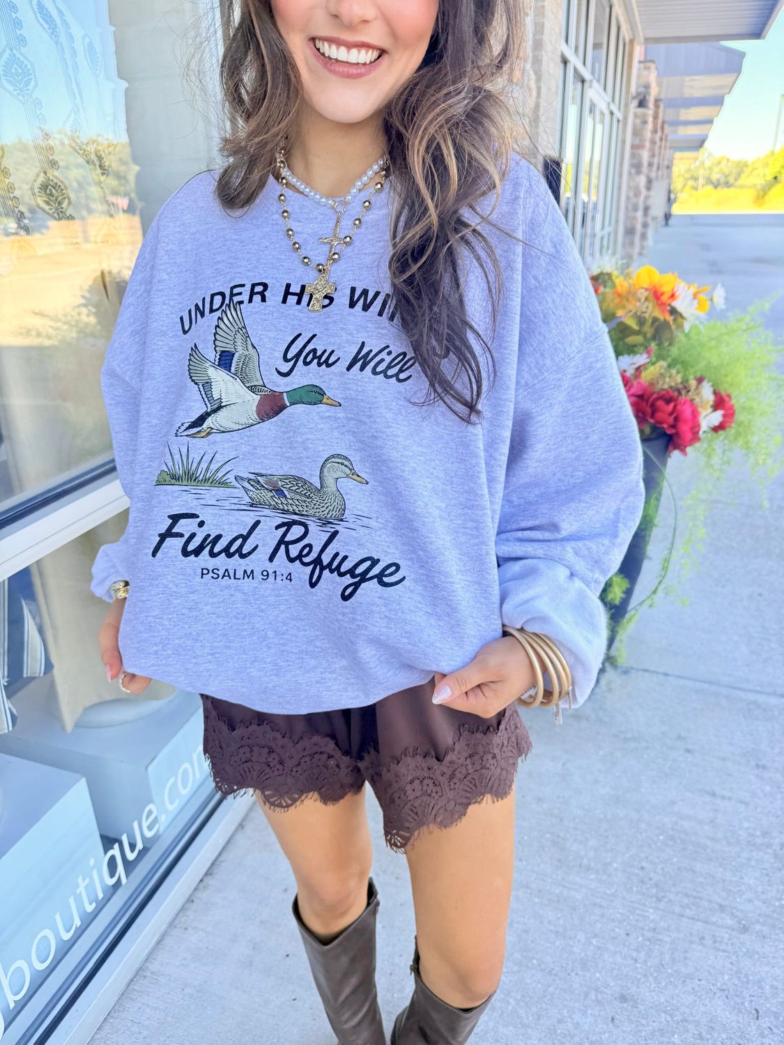 Under His Wing You Will Find Refuge Sweatshirt