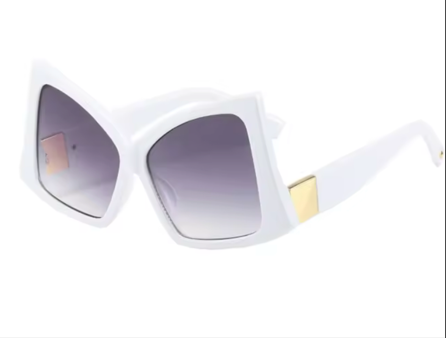 White Feline Flare Sunglasses