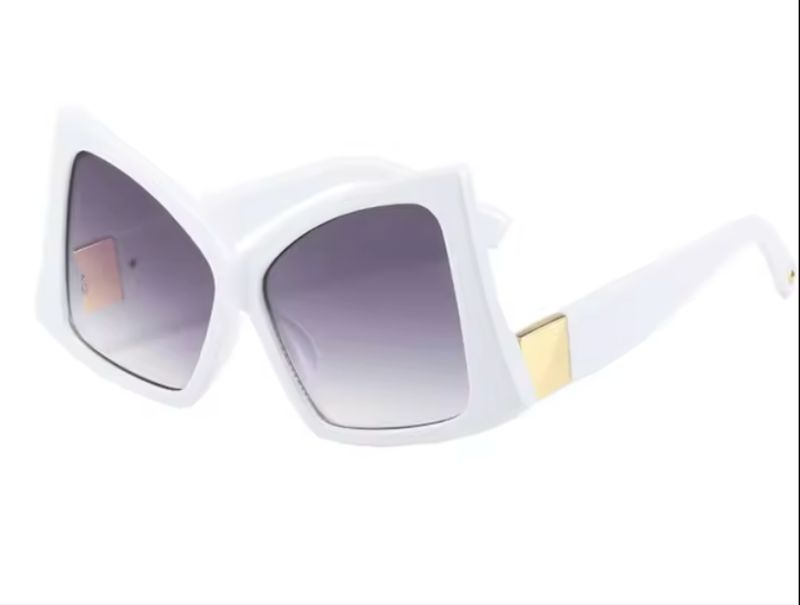 White Feline Flare Sunglasses