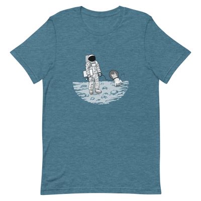 Astronaut and dog unisex t-shirt 