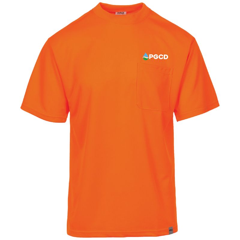 PGCD - MAX - Hi-Viz Moisture Wicking Short Sleeve T-shirt - Safety Orange