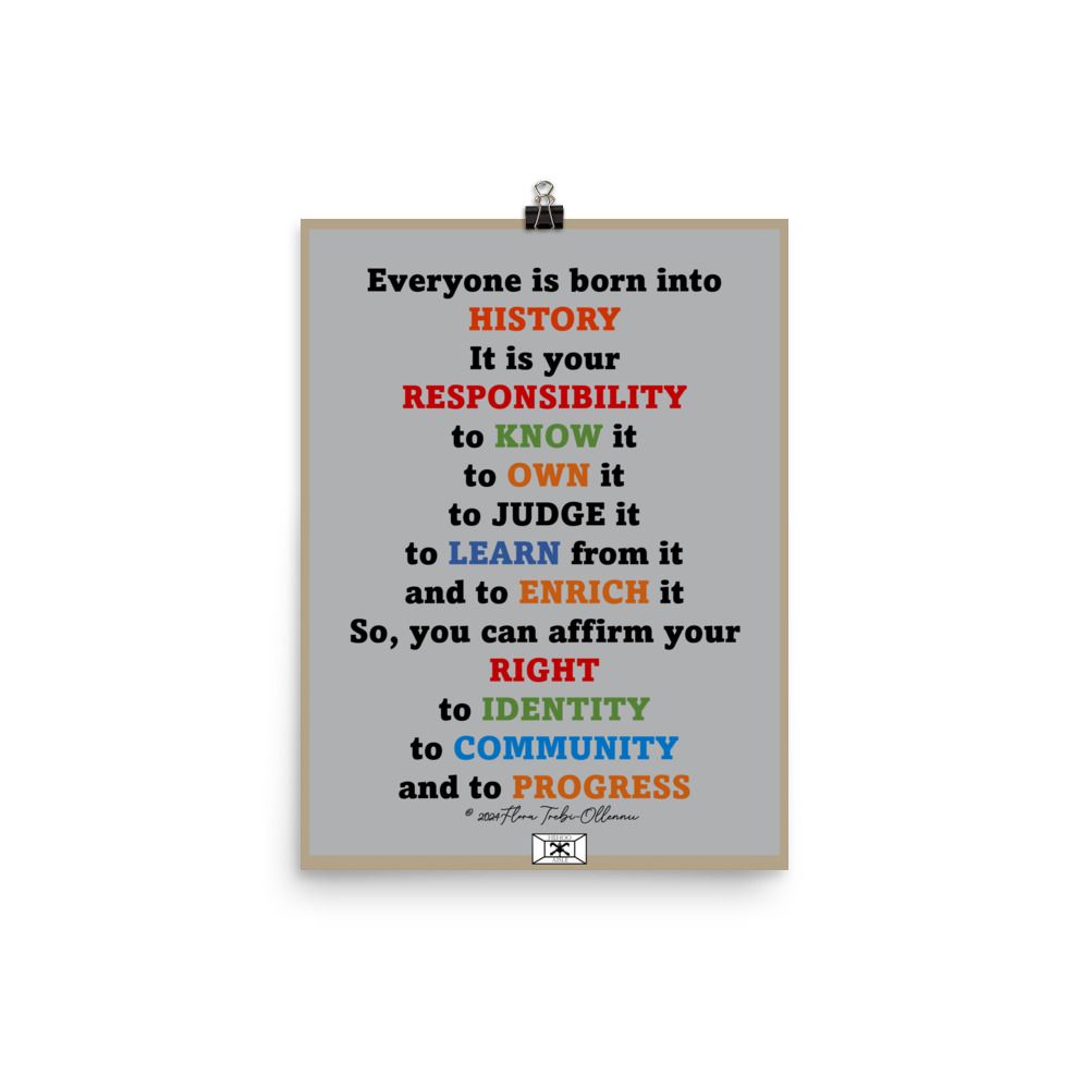Poster - Everyone is Born Into History 