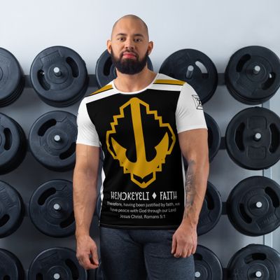 Faith African Christian Symbol Men's Athletic T-shirt