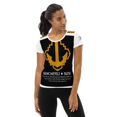 Faith African Christian Symbol Women's Athletic T-shirt