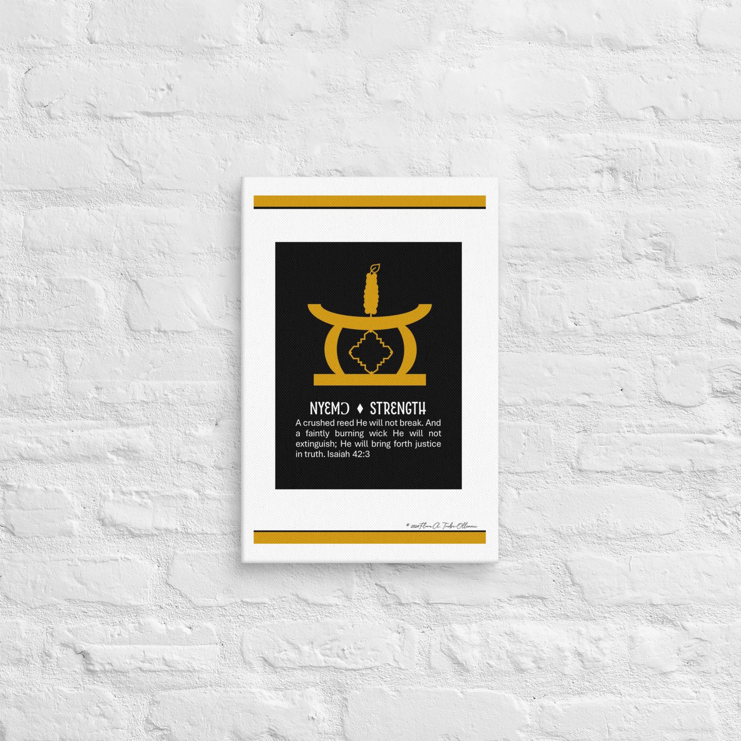 Strength Symbol - African Christian Symbol Wall Art