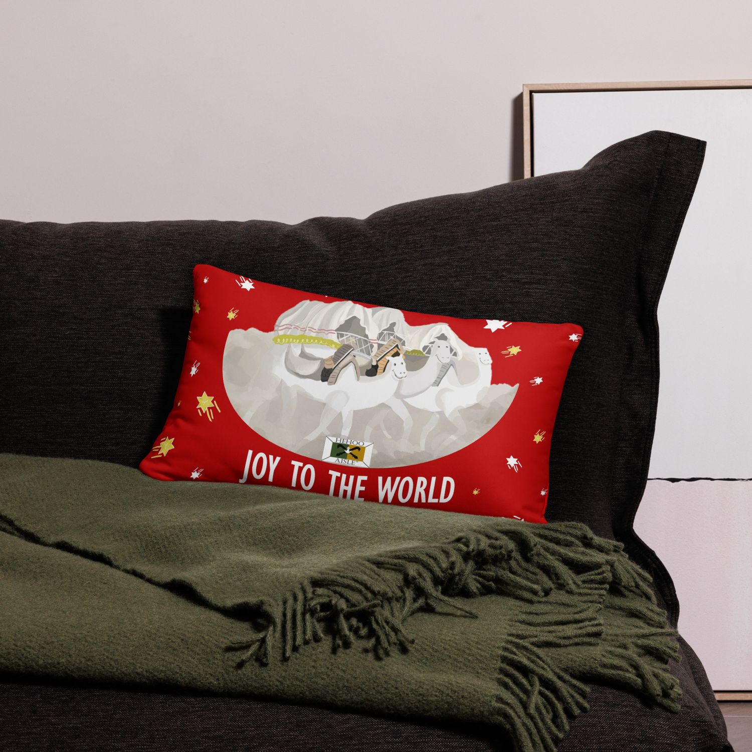 Hehoo Aisle Joy to The World Cushion Cover