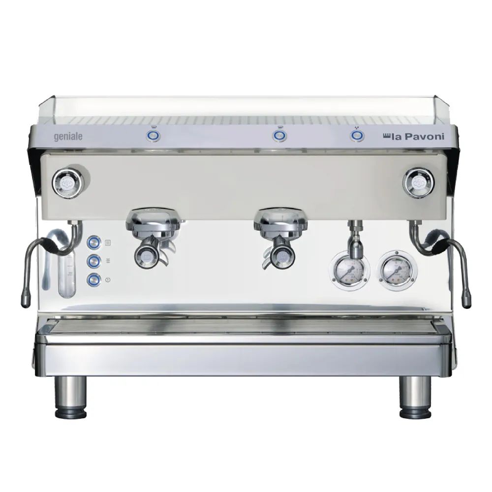 Cafetera Semiautomática 2 Grupos Blanca GENIALE 2M La Pavoni