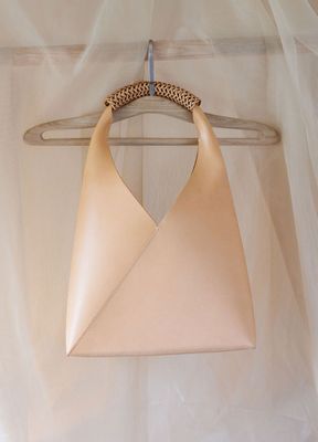 Woven Leather Triangle Bag