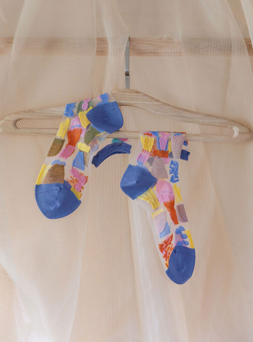 Cactus Pattern See-Through Socks