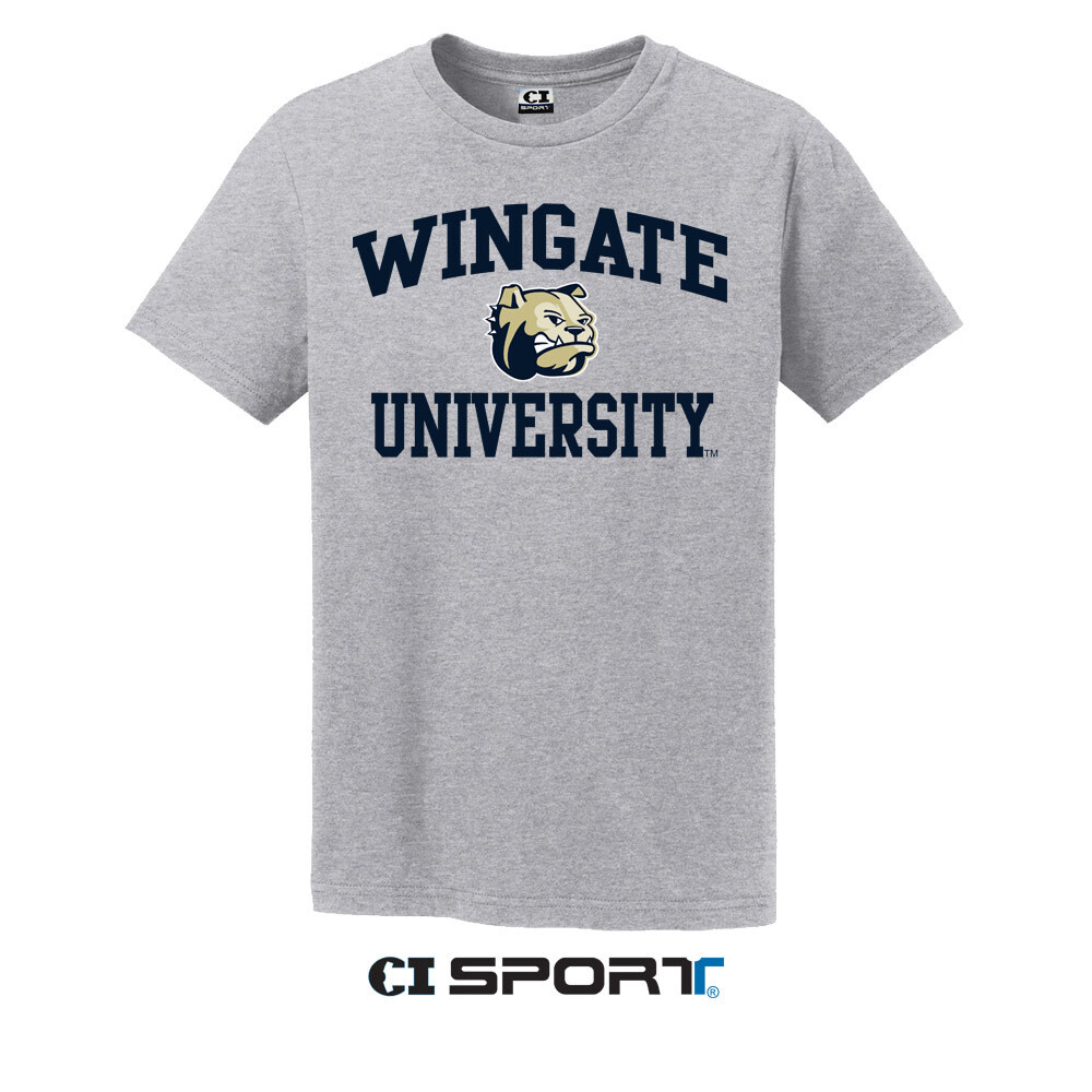 Grey Wingate Dog Head University SS Tee