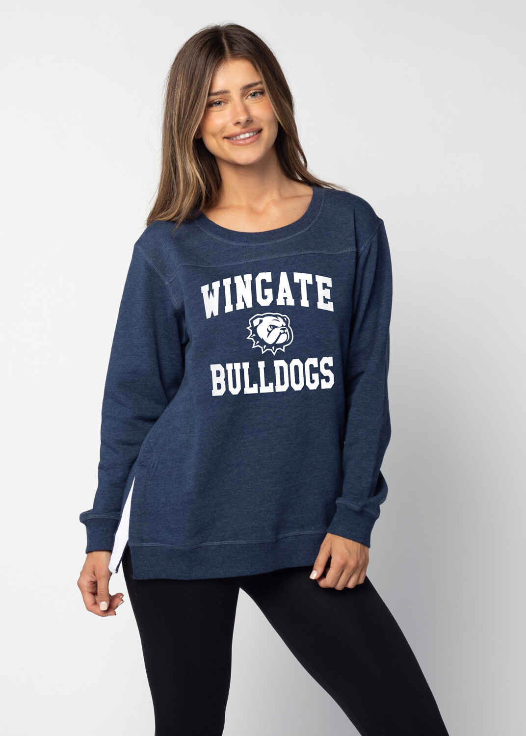 Navy Wingate Dog Head Bulldogs Back To Basics Tunic