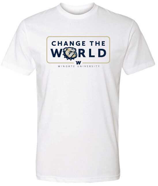 White Change The World Dog Head Short Sleeve T Shirt