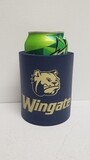 12oz Navy Dog Head Wingate Gold Ink Koozie