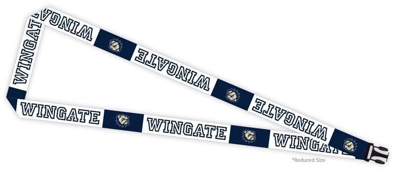 Navy White Block Sublimated Lanyard