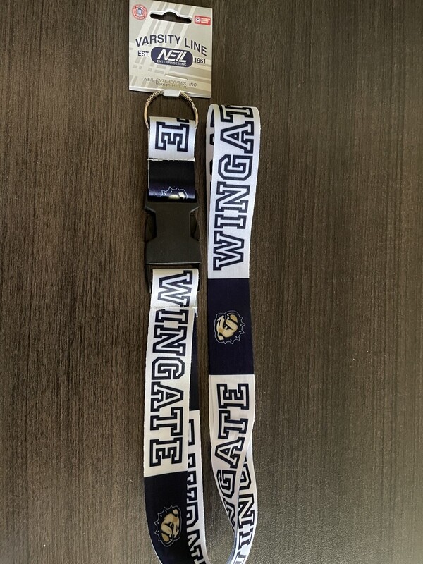 Navy White Block Sublimated Lanyard