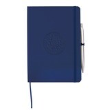 5 x 8 Navy Prime With Pen Embossed Seal Journal