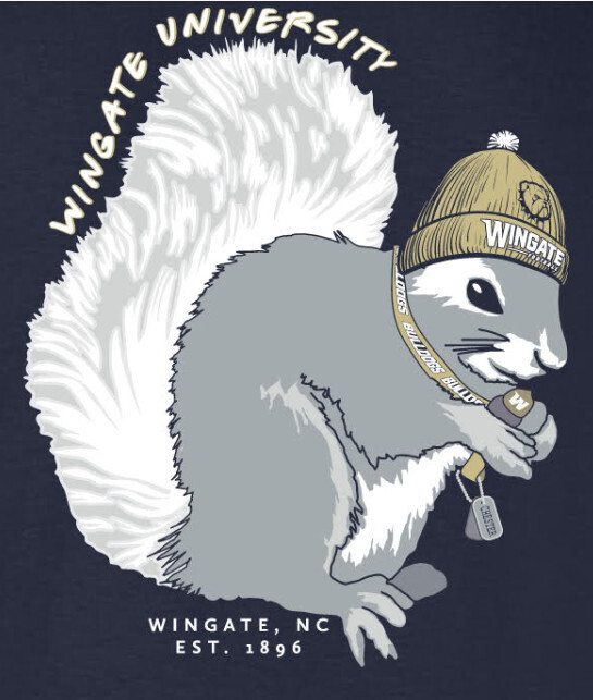 Navy Campus White Tail Squirrel Chester Short Sleeve T Shirt