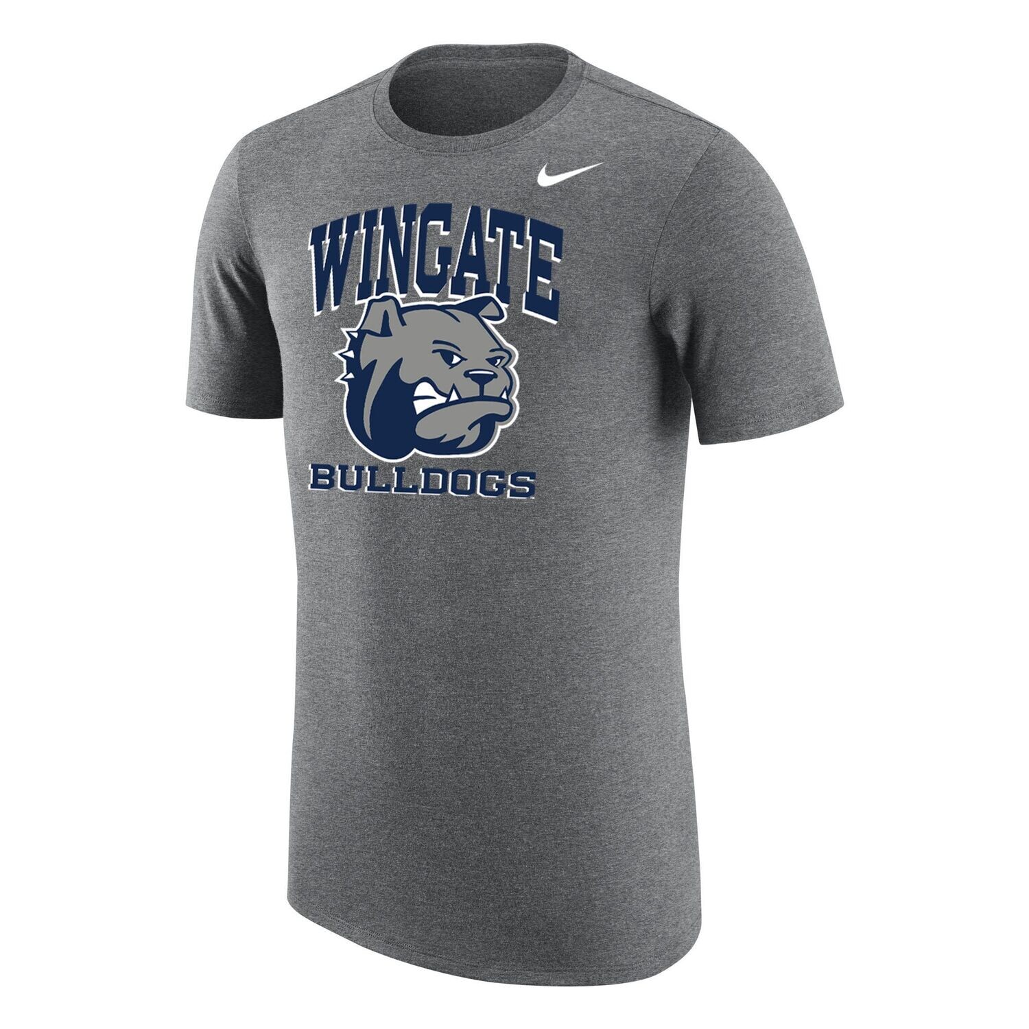 Unisex Dark Heather Wingate Dog Head Bulldogs Triblend SS Tee