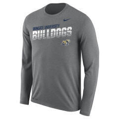 Grey Legend Heather Striped Bulldogs Drifit LS