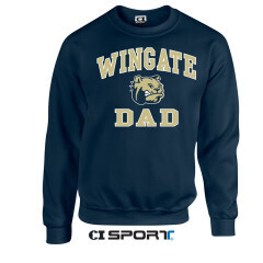 Navy Dad Crew Wingate Dog Head