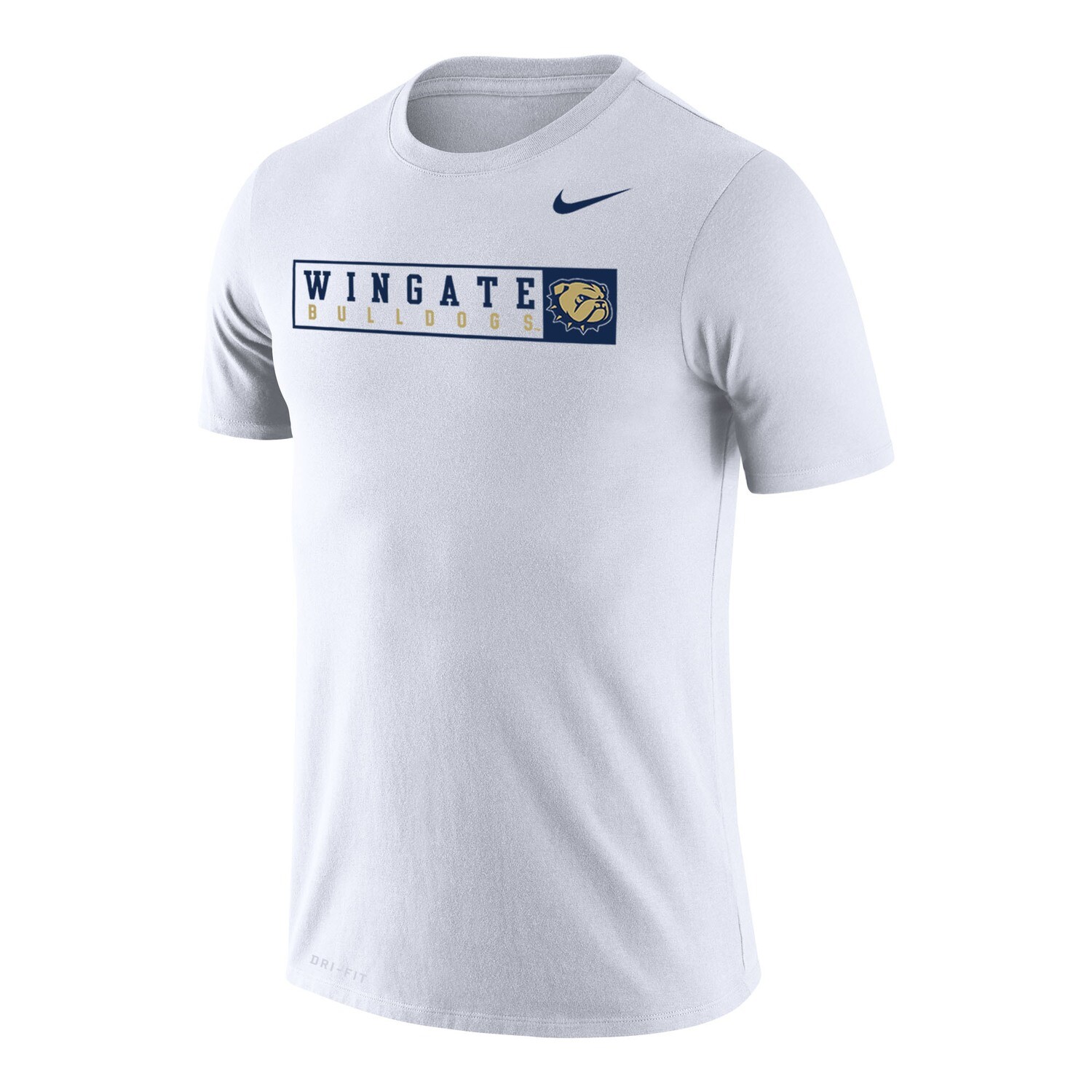 White Wingate Bulldogs Dog Head Legend Short Sleeve T Shirt