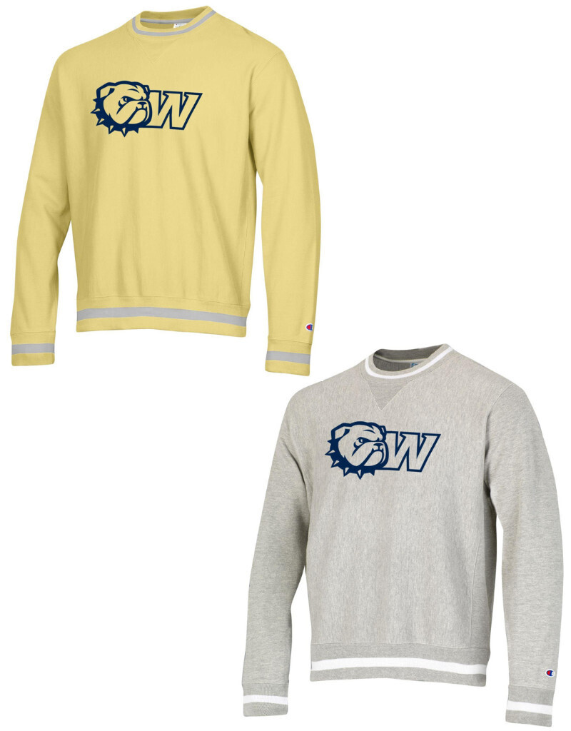 Vintage Wash Reverse Weave Yarn Dyed Crewneck Sweatshirt