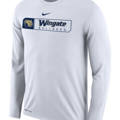 Unisex White Wingate Bulldogs Drifit Legend Cotton LS