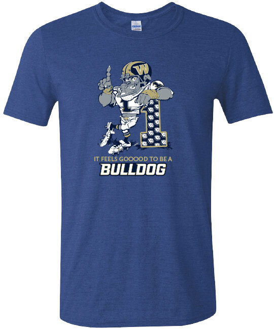 Royal It Feels Good To Be A Bulldog Vintage Short Sleeve T Shirt
