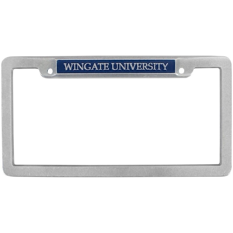 Pewter Wingate University License Frame NC Compliant