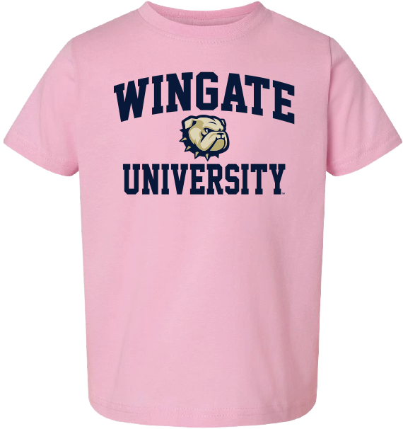 Toddler Pink Wingate Dog Head University Short Sleeve T Shirt